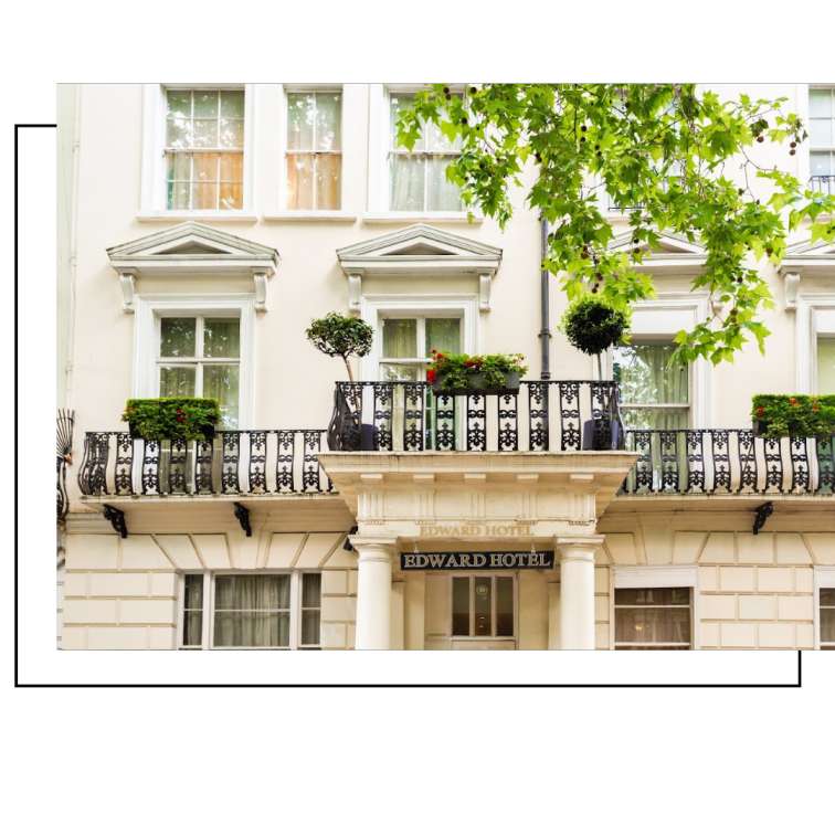 Explore the Edward Hotel in Lancaster Gate Underground Station London.